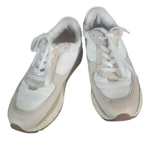 Madewell Kickoff Trainer Washed Nylon Nubuck and Napa Leather Sneakers Sz 6.5